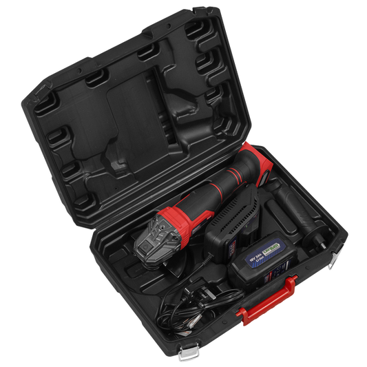 115mm Cordless Angle Grinder 18V 3Ah - Red