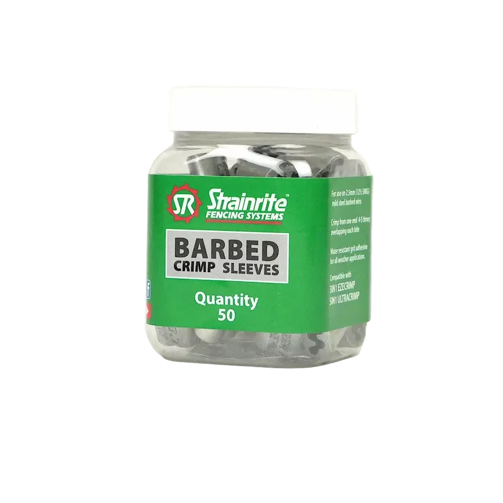 Strainrite Crimp Sleeve Barb - tub of 50