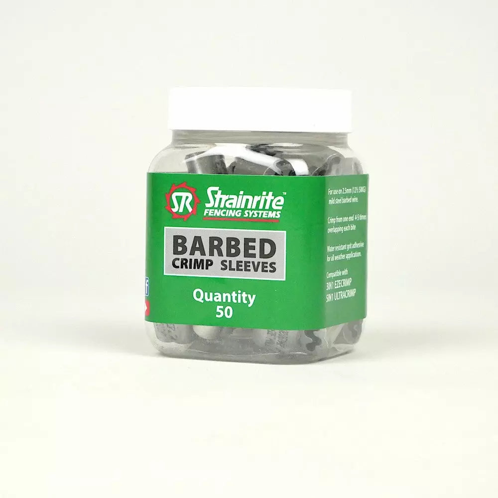 Strainrite Crimp Sleeve Barb - tub of 50