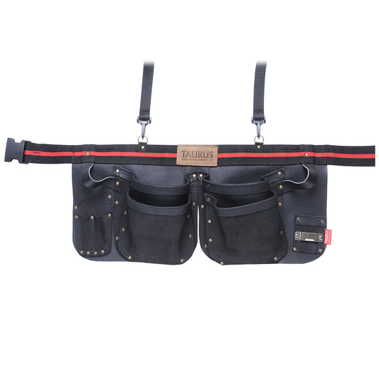 Taurus Full Leather 3 Pocket Carpenters Apron