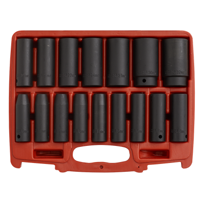 Premier Deep Impact Socket Set 1/2"Sq Drive 16pc