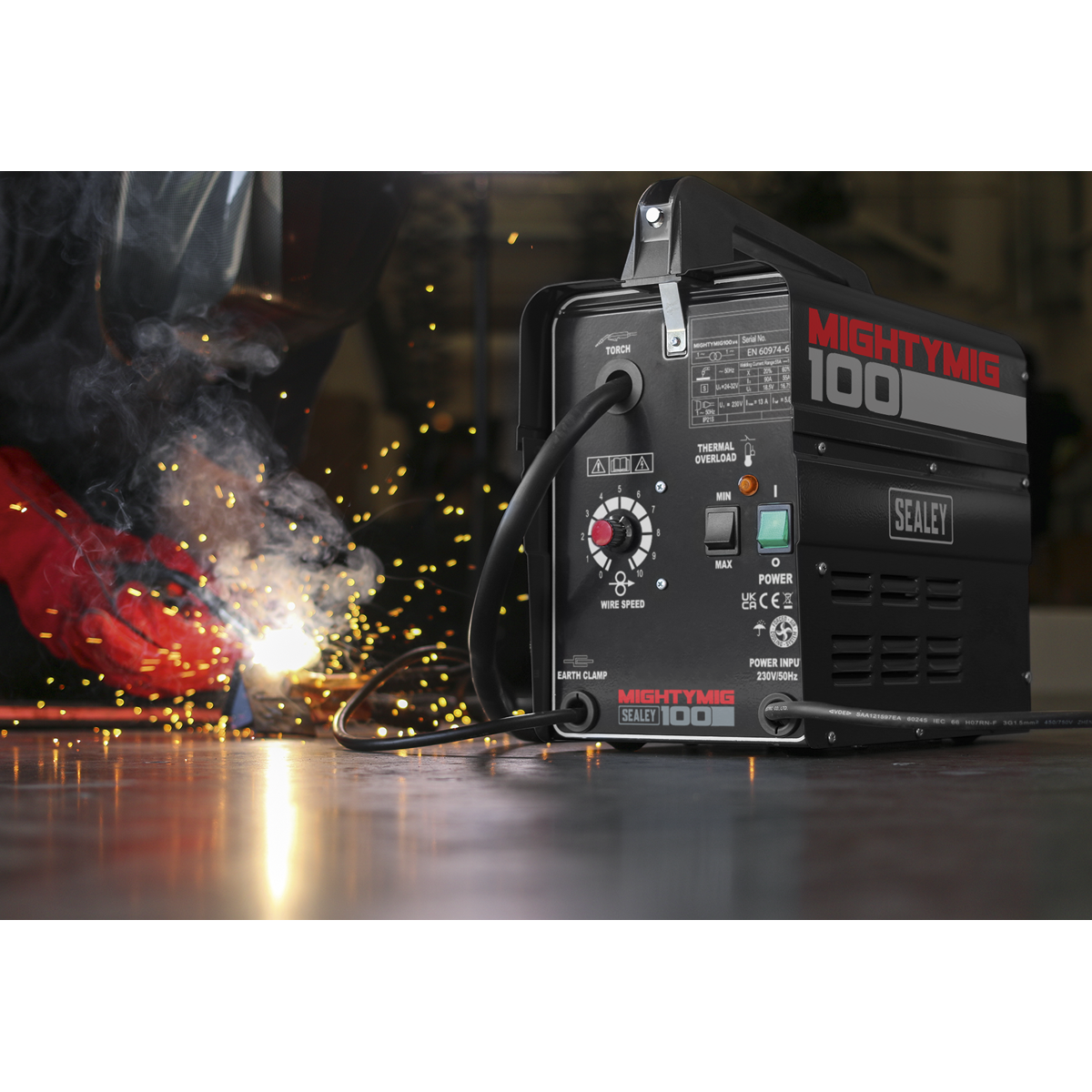Gasless MIG Welder 100A 230V