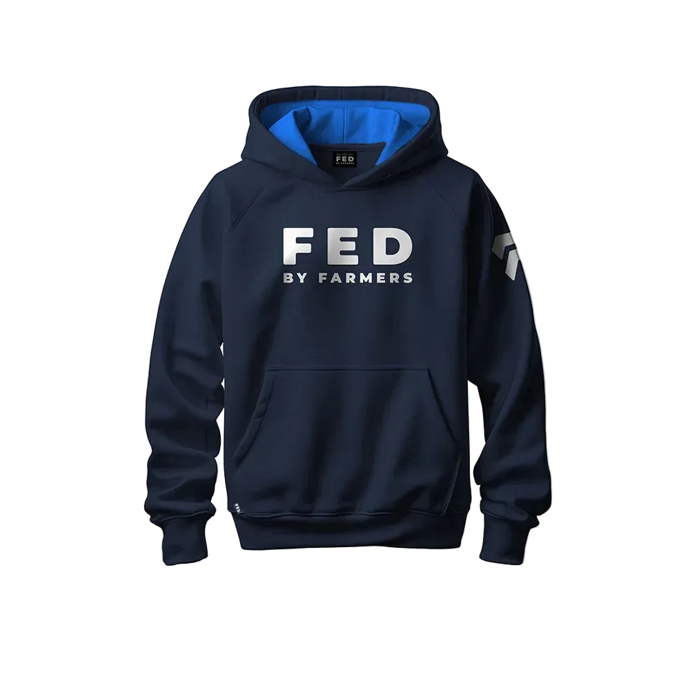 Fed by Farmers Unisex Hood NVY