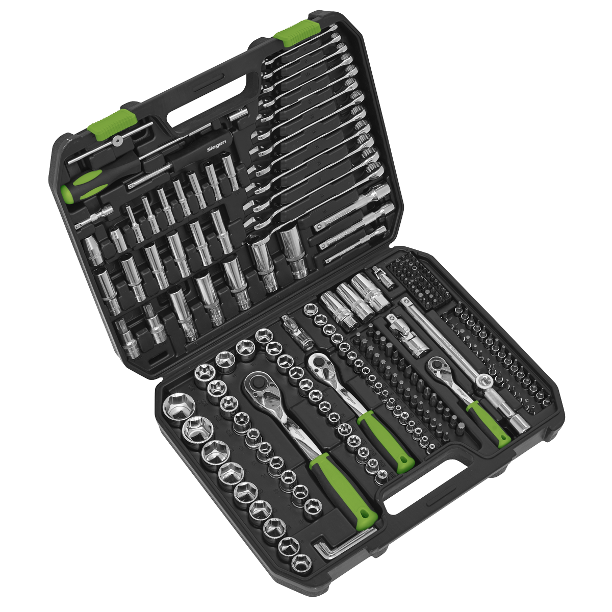 Siegen Socket Set 1/4", 3/8" & 1/2"Sq Drive 219pc