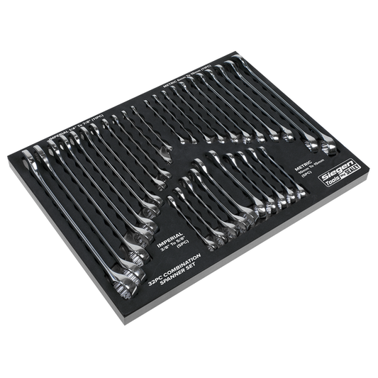 Siegen Metric/Imperial Combination Spanner Set 32pc