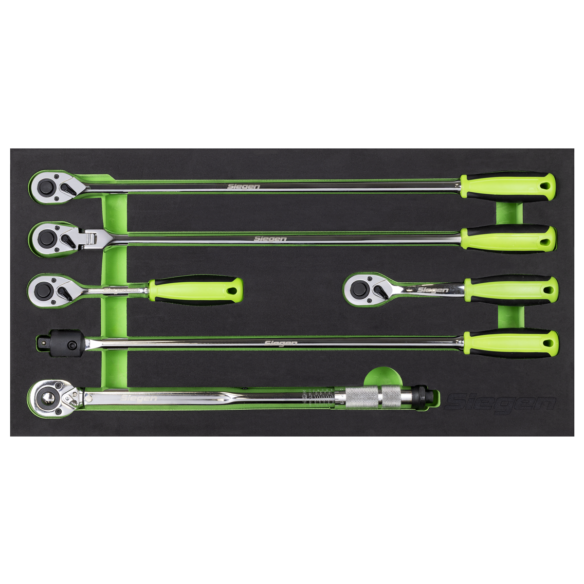 Siegen Ratchet Wrench, Breaker Bar & Torque Wrench Set 1/2"Sq Drive 6pc