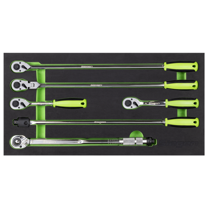 Siegen Ratchet Wrench, Breaker Bar & Torque Wrench Set 1/2"Sq Drive 6pc