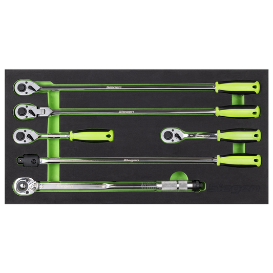 Siegen Ratchet Wrench, Breaker Bar & Torque Wrench Set 1/2"Sq Drive 6pc