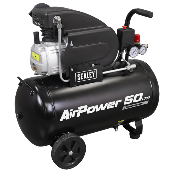 50L Direct Drive Air Compressor 2hp with 4pc Air Accessory Kit