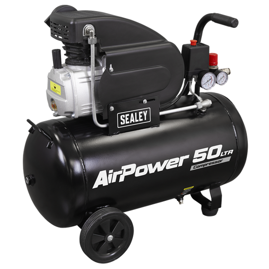 50L Direct Drive Air Compressor 2hp with 4pc Air Accessory Kit
