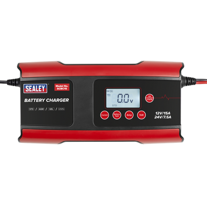 12/24V Compact Smart Battery Charger & Maintainer 15A