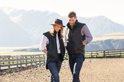 STYX MILL™ Oilskin Brown Fur Lined Vest