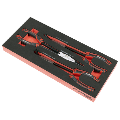 Premier Locking Pliers & Adjustable Wrench Set with Tool Tray 4pc
