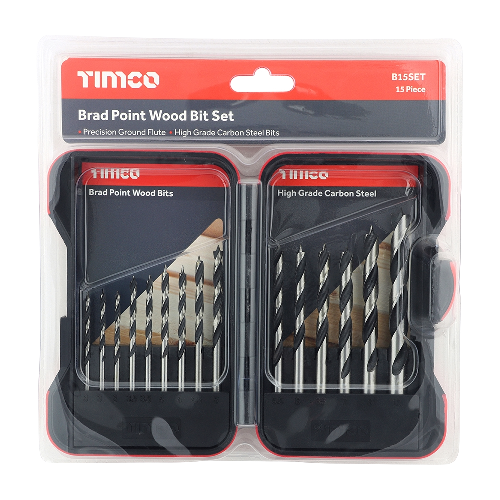 Brad Point Wood Bit Set