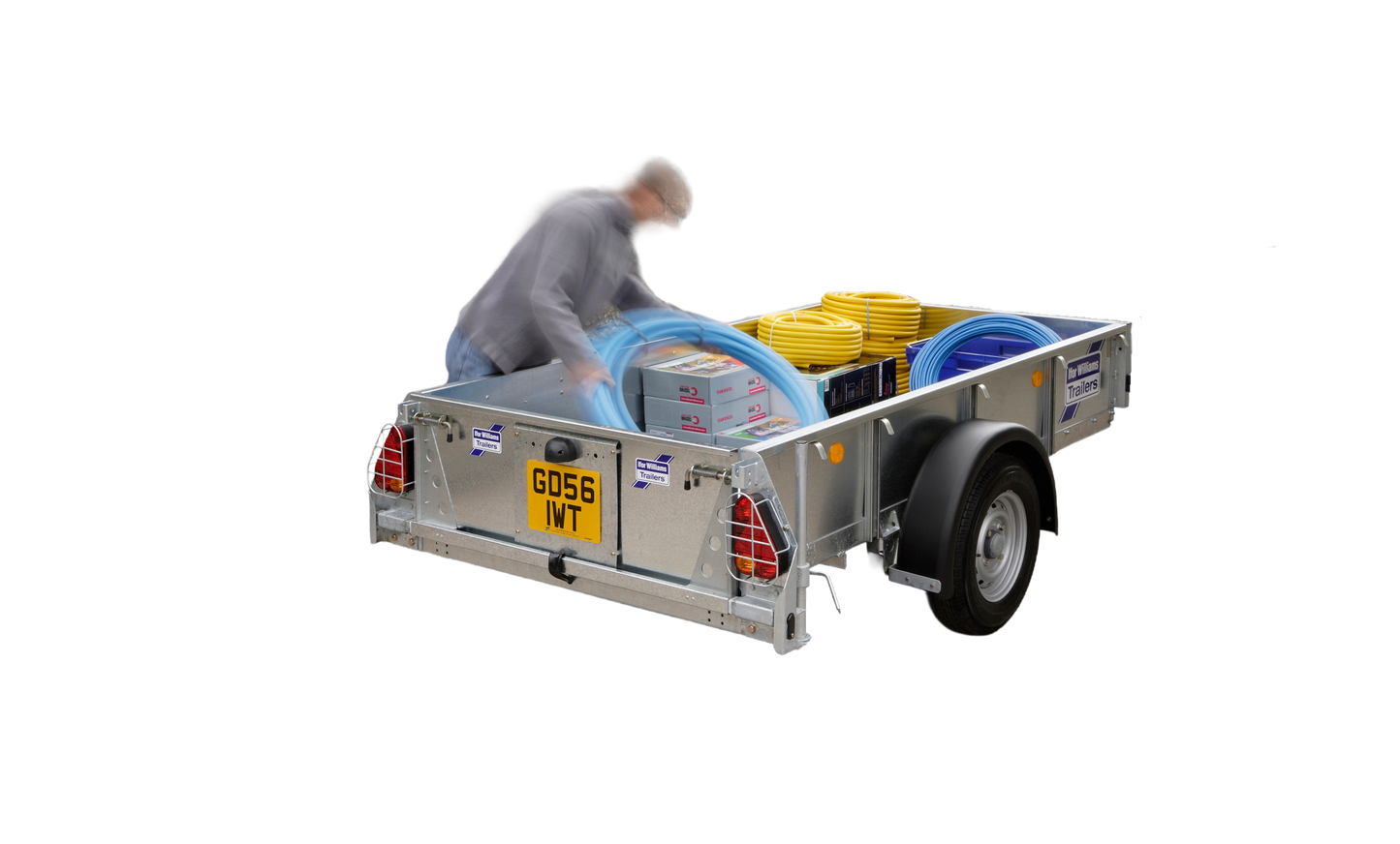 GD84GTA M 165R13 WH General Duty Trailer with Ramp