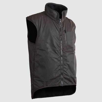 STYX MILL™ Oilskin Brown Fur Lined Vest