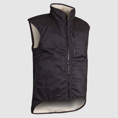 STYX MILL™ Brown Oilskin Shearling Vest